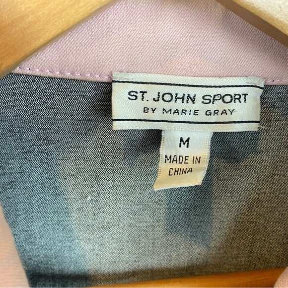 St John Black & Pink Denim Button Up Jacket M - Picture 7 of 8